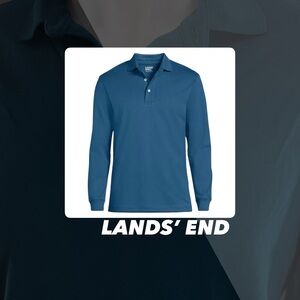 EUC Lands’ End Evening Blue Long Sleeve Polo